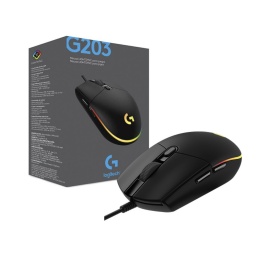 Mouse Logitech G203 Lightsync RGB negro