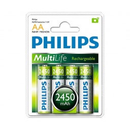 Pilas recargables Philips AA 2450mah