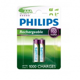 Pilas recargables Philips AAA 950mAh X2