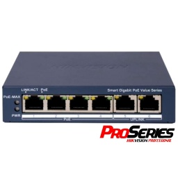 Switch PoE Hikvision PRO 6 puertos gigabit 60w admin.