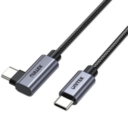 Cable Unitek USB-C a USB-C 90 grados PD 100w 1m