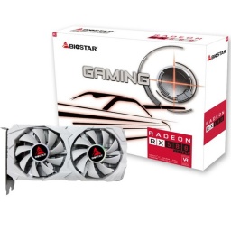 Tarjeta Video Biostar RX580 8GB DDR5 blanca