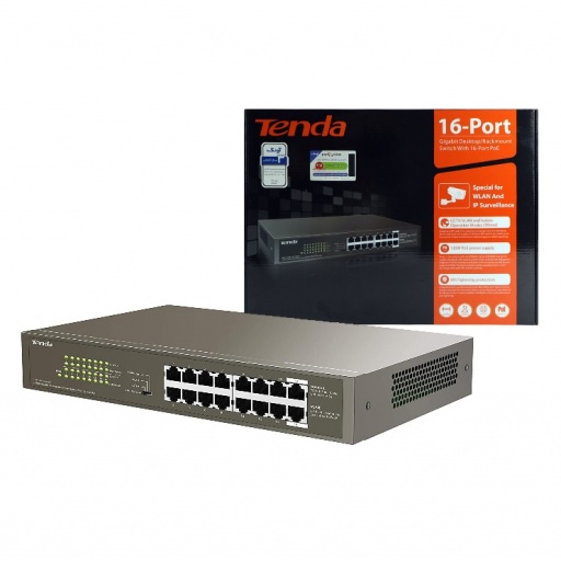 Switch PoE Tenda 16 puertos gigabit