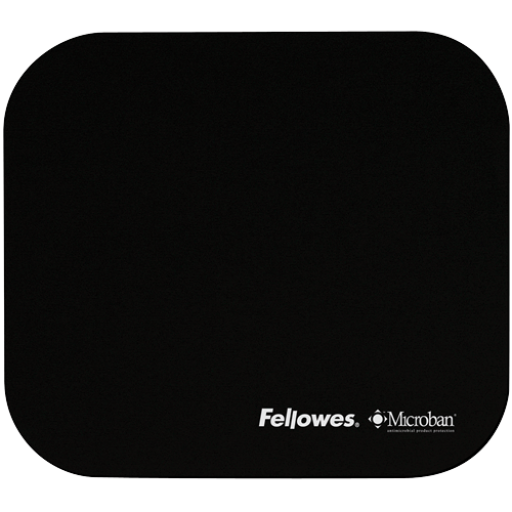 MOUSE PAD FELLOWES CON MICROBAN-BLACK