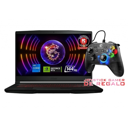 Notebook Gamer MSI Core i5 4.4Ghz, 8GB, 1TB SSD, 15.6" FHD, RTX 2050 4GB