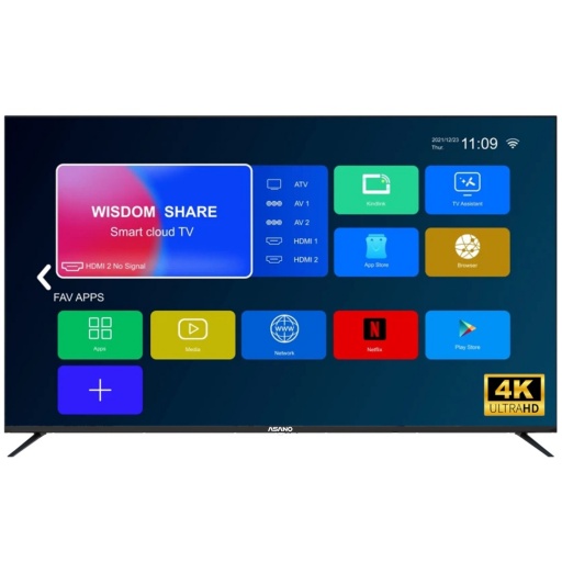 TV LED Asano 65'' 4K sin bordes SMART