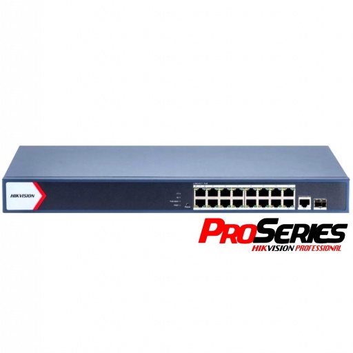 Switch PoE Hikvision PRO 16 puertos gigabit 230w admin.