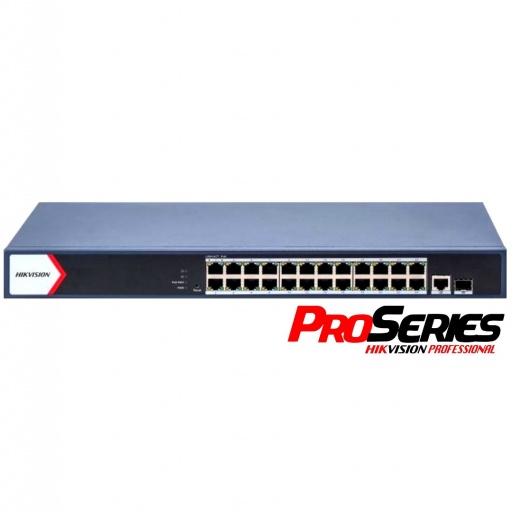 Switch PoE Hikvision PRO 24 puertos gigabit 370w admin.